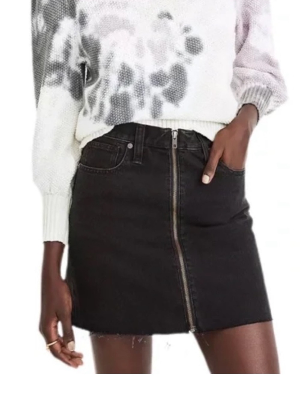 Madewell Rigid denim A-line miniskirt Size 33